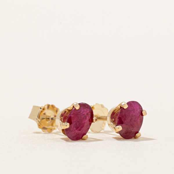 Ruby Stud Earrings | 1.00ctw | For Sale