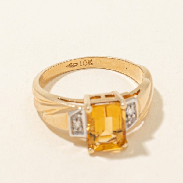 Mandarin Citrine & Diamond Ring | 1.70ct, 0.02ctw | SZ 6 | Cheap