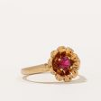 Synthetic Ruby Flower Ring | 0.30ct | SZ 5 | on Sale