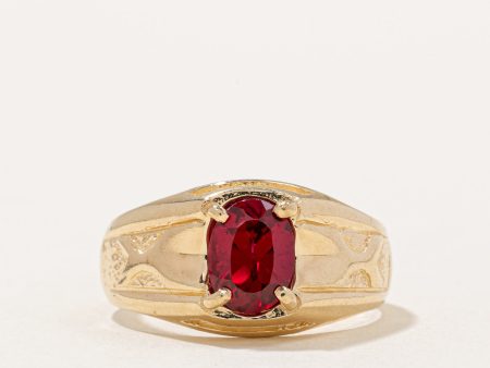 Synthetic Ruby Cocktail Ring | 1.00ct | SZ 9 | For Discount