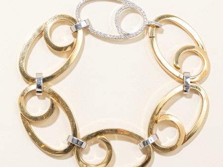 Large Link Diamond Closure Bracelet | 0.50ctw | 8.5  | Online