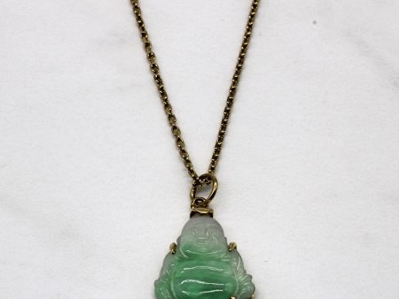 Jadeite Buddha 18k Necklace | 11.50ct | 24  | Online Hot Sale