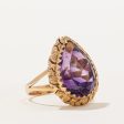 Pear Cut Amethyst Cocktail Ring | 7.00ct | SZ 4.5 | Online Sale