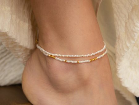 Dainty Pearl Beaded Anklet Online Hot Sale