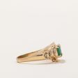 Emerald & Diamond Ring | 0.75ctw, 0.03ctw | SZ 7 | For Sale