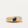 Sapphire & Diamond Cocktail Ring | 0.60ct, 0.15ctw | SZ 6.75 | on Sale