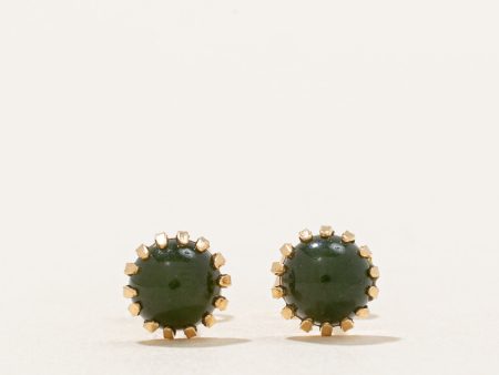 Nephrite Stud Earrings | 0.80ctw | Sale