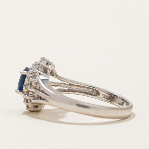 Sapphire & Diamond Halo Ring | 0.50ct, 0.27ctw | SZ 6.5 | Online now