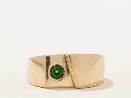 Flush Set Tsavorite Garnet Ring | 0.15ct | SZ 9.5 | For Discount