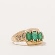 Emerald & Diamond Ring | 0.75ctw, 0.03ctw | SZ 7 | For Sale