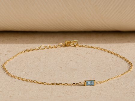 Baguette Birthstone Bracelet on Sale