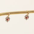 Garnet & Diamond Heart Earrings | 0.60ctw, 0.07ctw | Online Sale