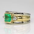 Ragnar  Emerald & Diamond Ring | 1.07ct, 0.16ctw | SZ 7.25 | on Sale