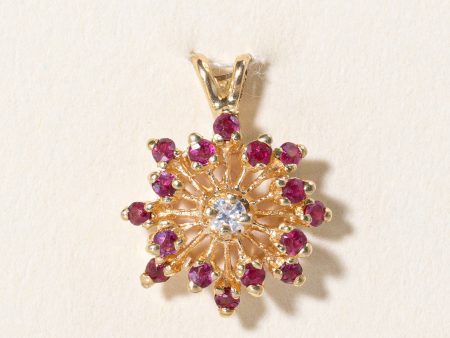 Ruby & Diamond Pendant | 0.33ctw, 0.03ct | Discount