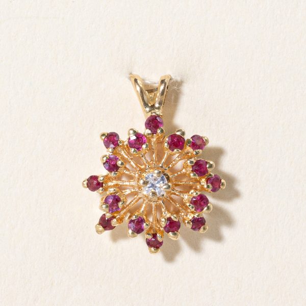 Ruby & Diamond Pendant | 0.33ctw, 0.03ct | Discount