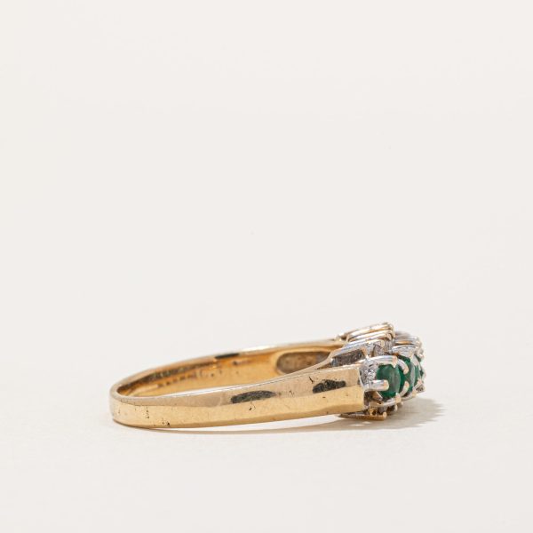 Emerald & Diamond Ring | 0.33ctw, 0.05ctw | SZ 6.75 | on Sale