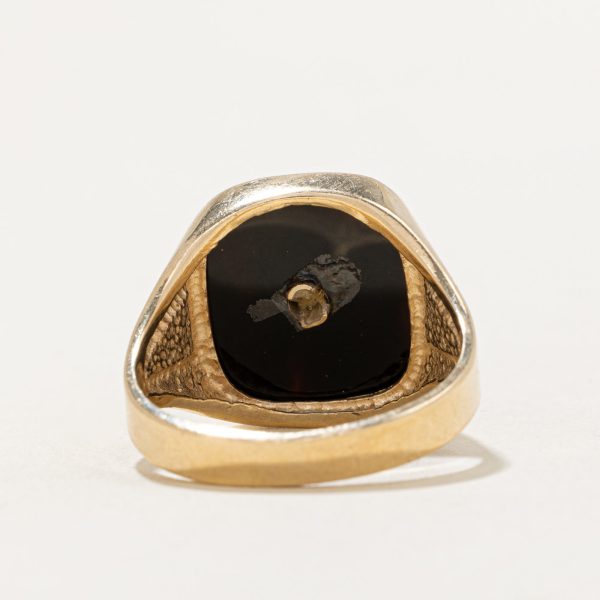 Onyx Horse Portrait Ring | 5.00ct | SZ 10.5 | For Cheap