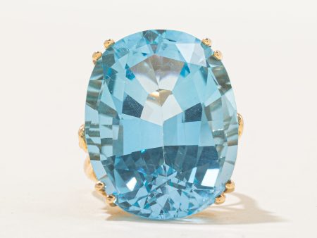 Blue Topaz Cocktail Ring | 38.00ct | SZ 5 | For Discount