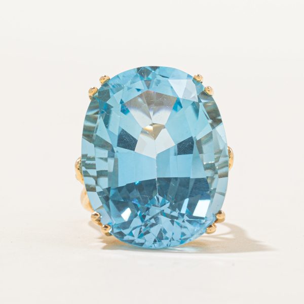 Blue Topaz Cocktail Ring | 38.00ct | SZ 5 | For Discount