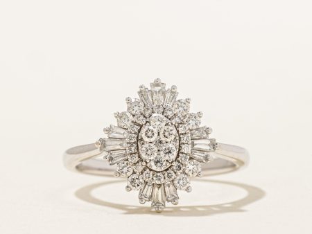 Multi Cut Diamond Cluster Ring | 0.62ctw | SZ 6.5 | Online Sale