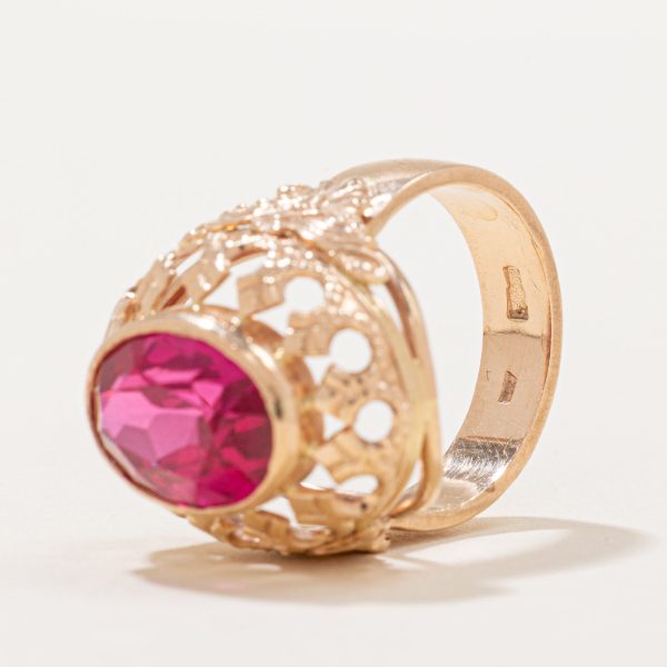 Synthetic Ruby Cocktail Ring | 7.15ct | SZ 6.5 | Online now