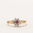 Ruby & Diamond High Set Ring | 0.18ct, 0.16ctw | SZ 7.5 | Online now