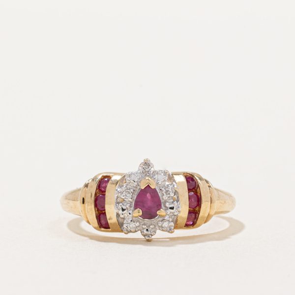 Ruby & Diamond Cocktail Ring | 0.35ctw, 0.02ctw | SZ 6.75 | Online