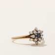 Sapphire & Diamond Cluster Ring | 0.14ct, 0.22ctw | SZ 8.25 | Sale