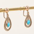 Turquoise Drop Earrings | 1.20ctw | For Sale