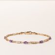 10K Yellow Gold Amethyst Bracelet | 0.90ctw | 6.75  | Online now