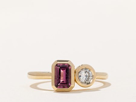 100 Ways  Tourmaline & Diamond Ring | 0.56ct, 0.19ct | SZ 7 | For Sale