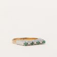 High Set Emerald & Diamond Ring | 0.05ctw, 0.045ctw | SZ 5.5 | on Sale