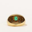 Emerald & Diamond Ring | 0.16ct, 0.05ctw | SZ 6.5 | Fashion