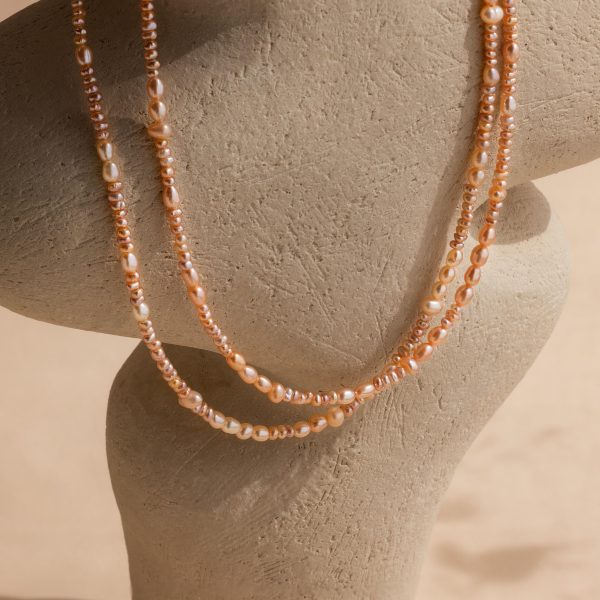 Blush Pearl Beaded Necklace Discount