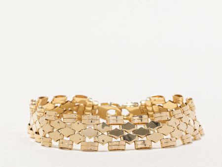 14k Yellow Gold Statement Bracelet | 7.25  | on Sale