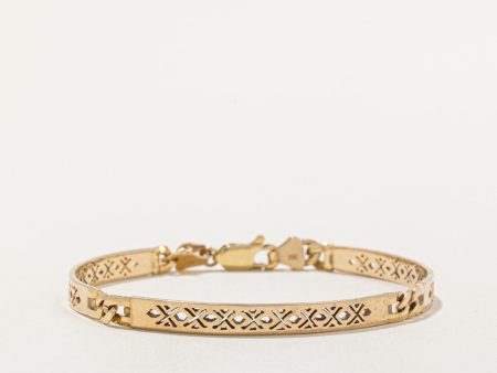 14k Yellow Gold Bracelet | 7  | on Sale