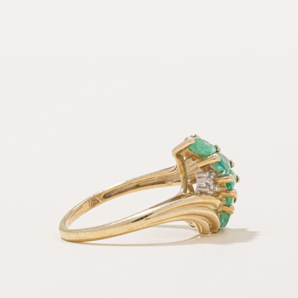 Emerald & Diamond Ring | 0.50ctw, 0.01ctw | SZ 5.5 | Supply