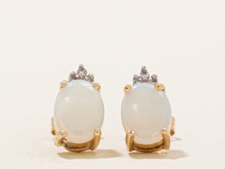 Opal & Diamond Earrings | 1.20ctw, 0.05ctw | Online Hot Sale