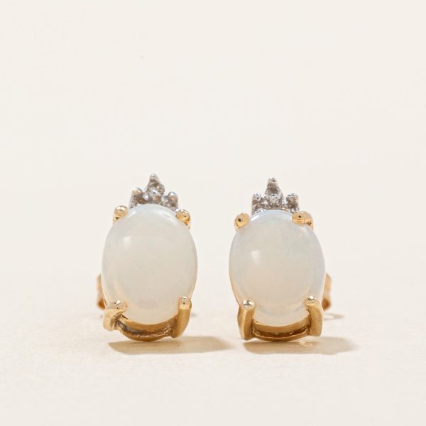 Opal & Diamond Earrings | 1.20ctw, 0.05ctw | Online Hot Sale