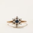 Sapphire & Diamond Cluster Ring | 0.14ct, 0.22ctw | SZ 8.25 | Sale