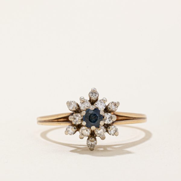 Sapphire & Diamond Cluster Ring | 0.14ct, 0.22ctw | SZ 8.25 | Sale