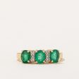 Emerald & Diamond Ring | 0.86ctw, 0.02ctw | SZ 5.5 | Online Sale