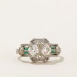 Old European Diamond & French Cut Paste Glass Ring | 0.76ctw, 0.08ctw | SZ 6.25 | Supply