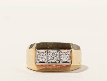 Three Stone Diamond Ring | 0.57ctw | SZ 10.5 | Online now