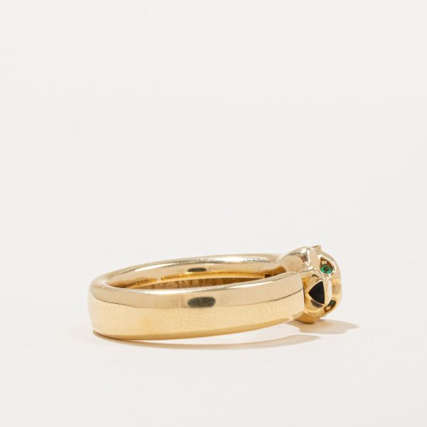 Green Glass Panther Wrap Ring | SZ 7.75 | Online now