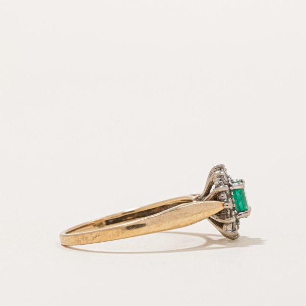 Emerald & Diamond Ring | 0.26ct, 0.12ctw | SZ 6 | Online Hot Sale