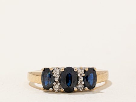 Sapphire & Diamond Ring | 1.00ctw, 0.06ctw | SZ 6.75 | on Sale