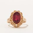 Synthetic Ruby Cocktail Ring | 3.60ct | SZ 6.25 | For Discount