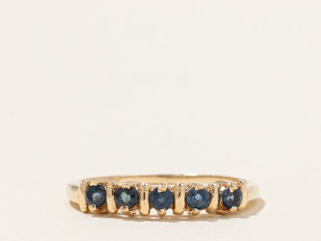 Five Stone Blue Sapphire Ring | 0.25ctw | SZ 6 | Online Sale