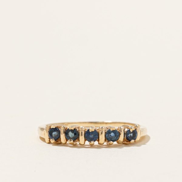 Five Stone Blue Sapphire Ring | 0.25ctw | SZ 6 | Online Sale